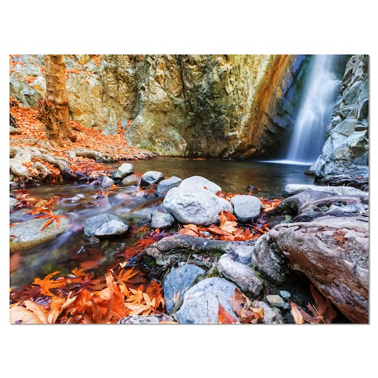 Designart - Beautiful Serenity Waterfall in Cyprus